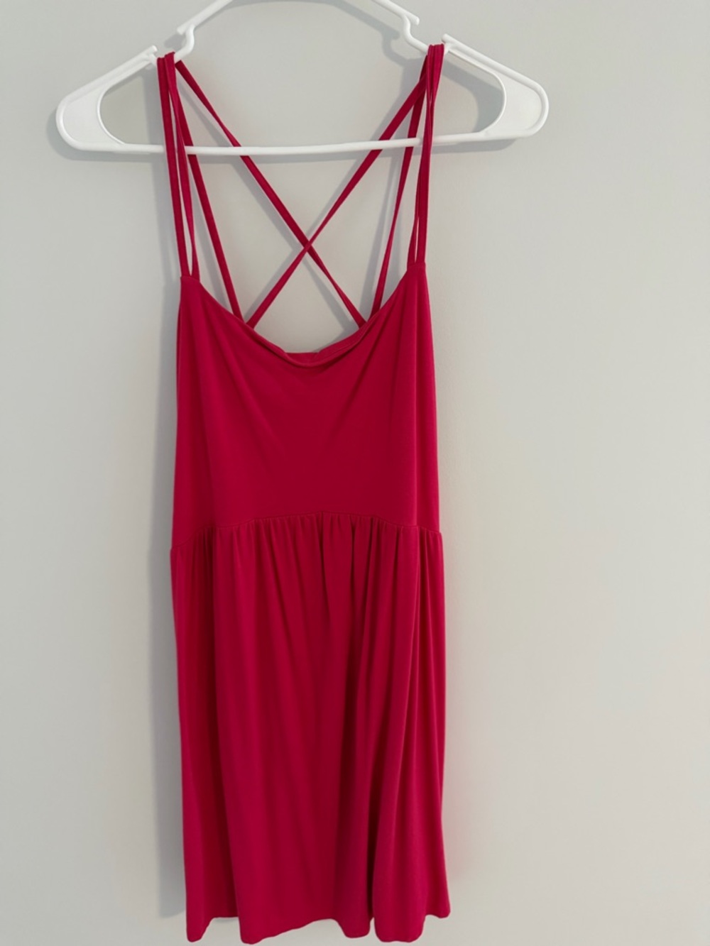 Old Navy Hot Pink Strappy Midi Dress